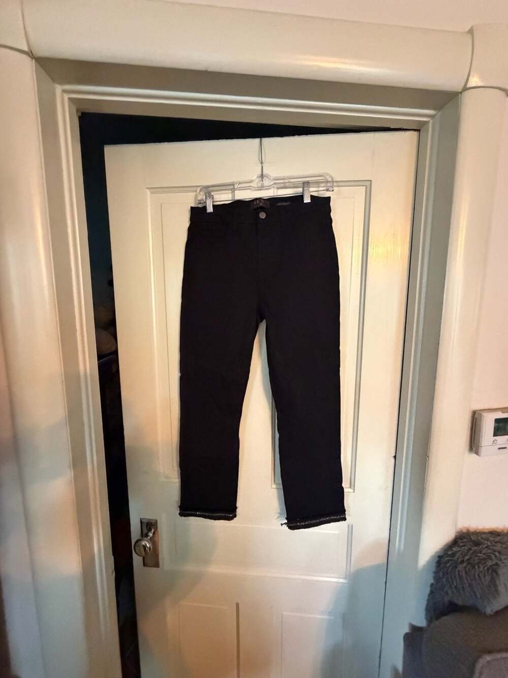 Jen 7 Ankle Jeans Black Rhinestone Cuffs